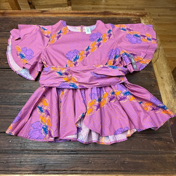 Disney Tops - Disney Marvel Black Panther World of Wakanda Purple Peplum Top Plus Size 3X NEW